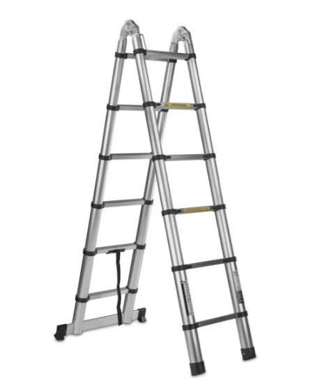 Лестница телескопическая алюминиевая StandHeiz DT260 Poland 3,2 м до 180 кг Серебристый (37011803)