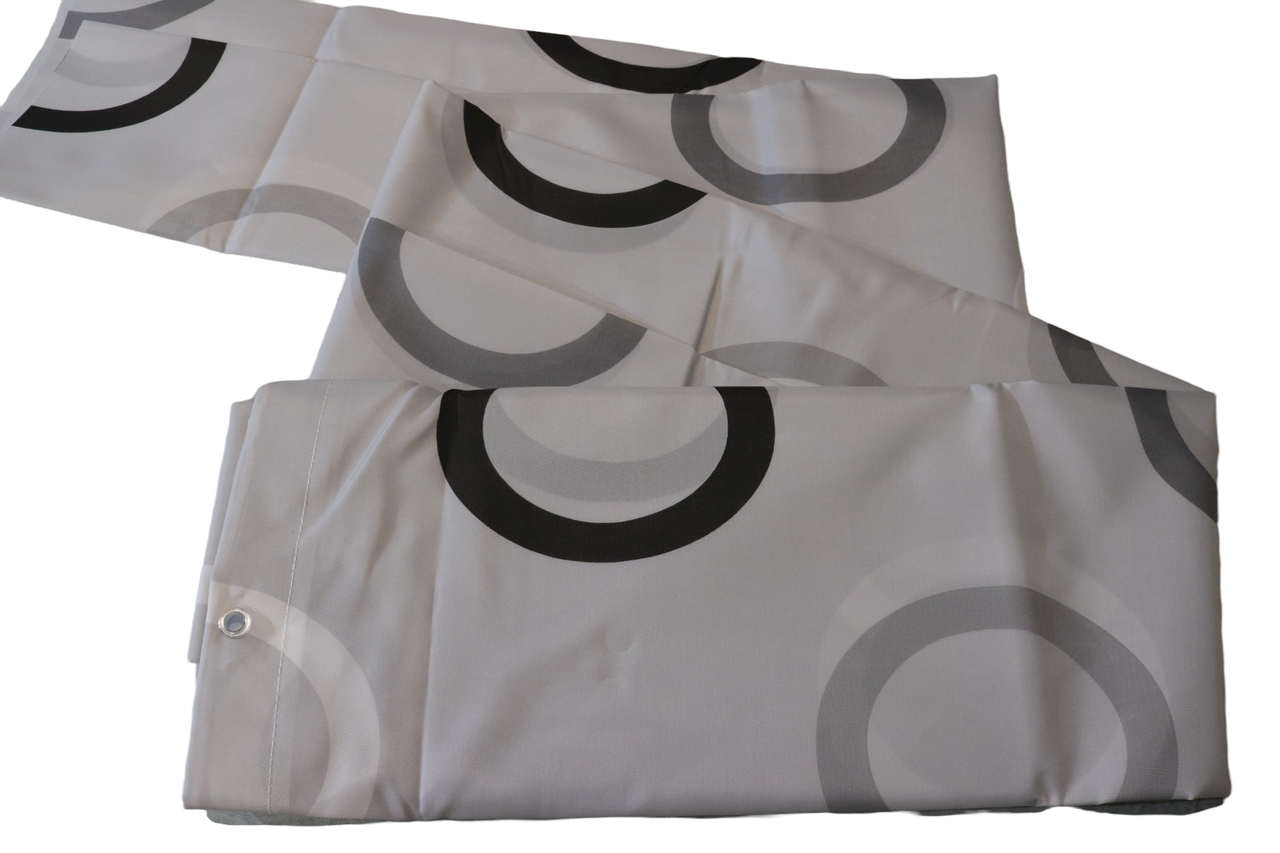 Штора для ванной длинная Tropik Rings grey 180x220 см (5033/220) - фото 3 Штора для ванной длинная Tropik Rings grey 180x220 см (5033/220) - фото 3