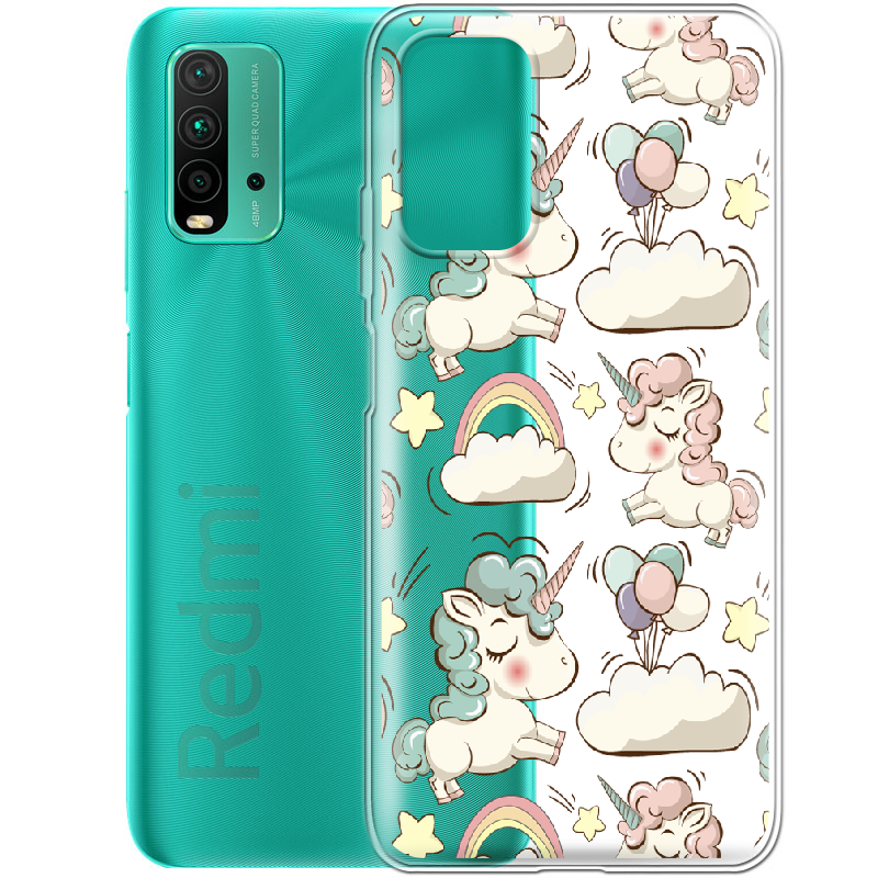 Чехол BoxFace Xiaomi Redmi 9T Unicorns Прозрачный силикон (41685-cc2-41685) - фото 2