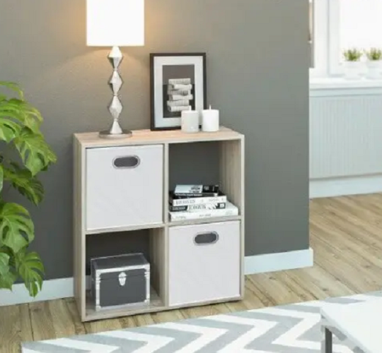 Стеллаж для книг и декора на 4 ячейки Дуб сонома (P9б) - фото 2