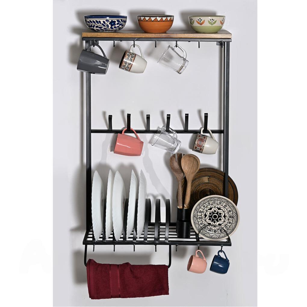 Полиця настінна кухонна EcoLoft IN-2839 в стилі лофт 26х55х92 см (28675361)