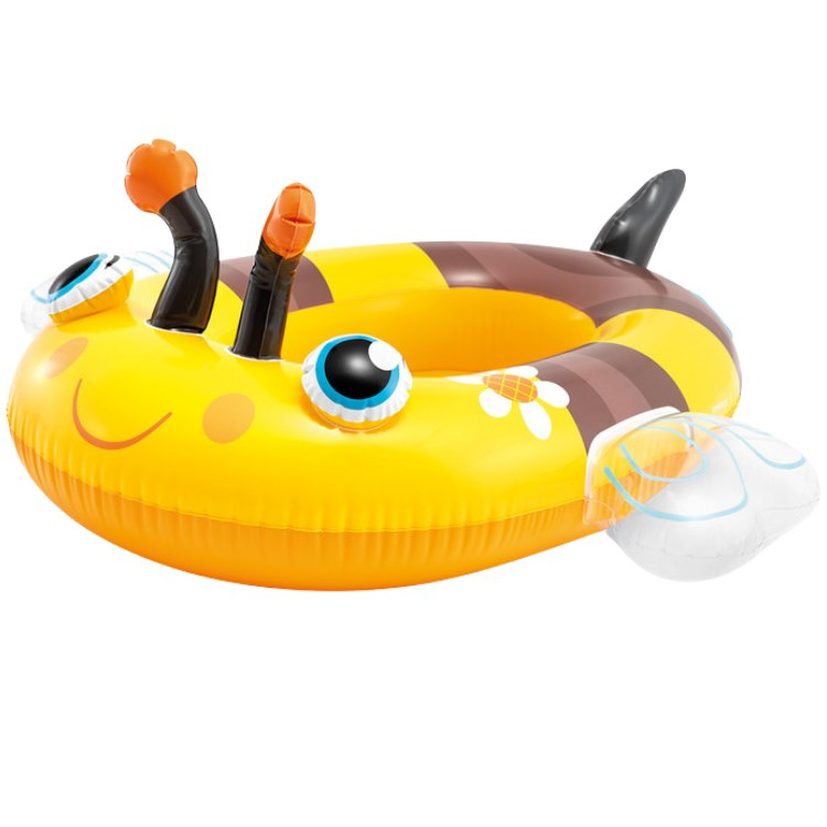 Детский надувной плотик с ручками Intex Пчелка 112 х 99 см 59380 NP (2546252170)