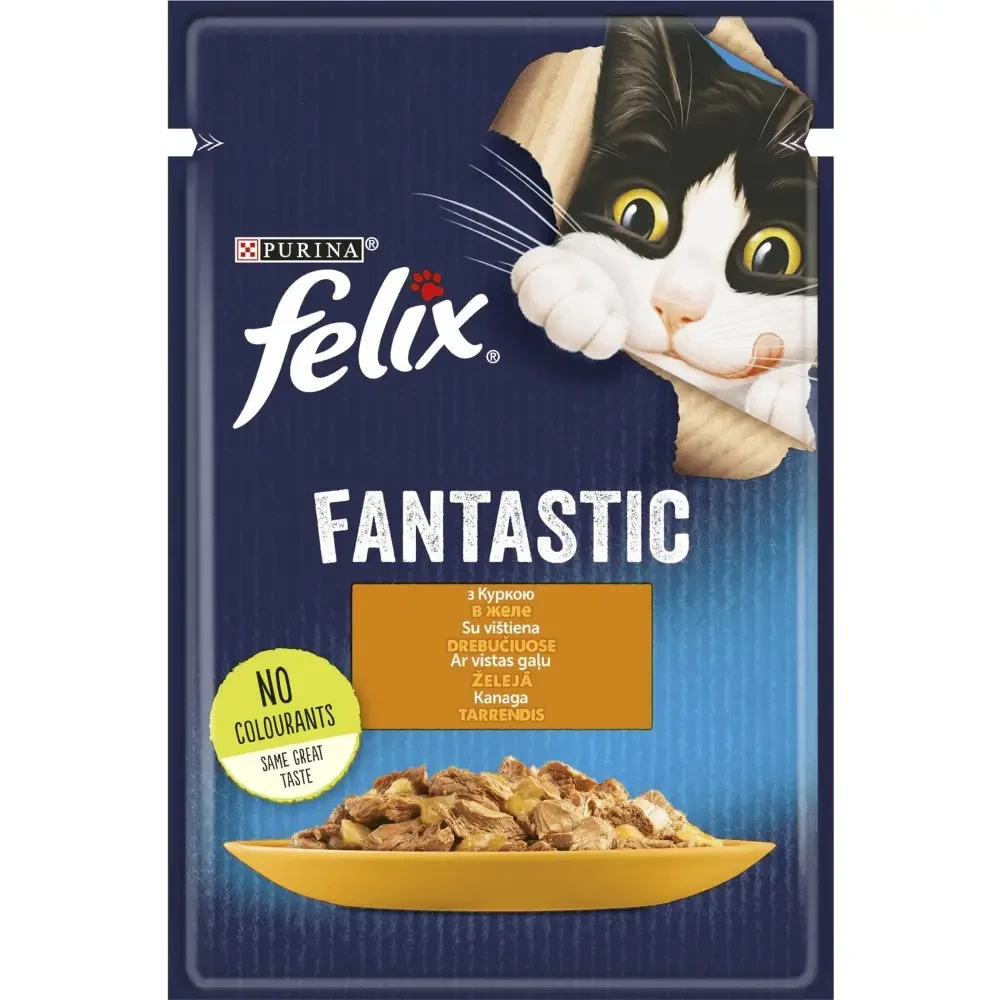 Вологий корм для котів Felix Fantastic курка 85 г (7613039788097) Вологий корм для котів Felix Fantastic курка 85 г (7613039788097)