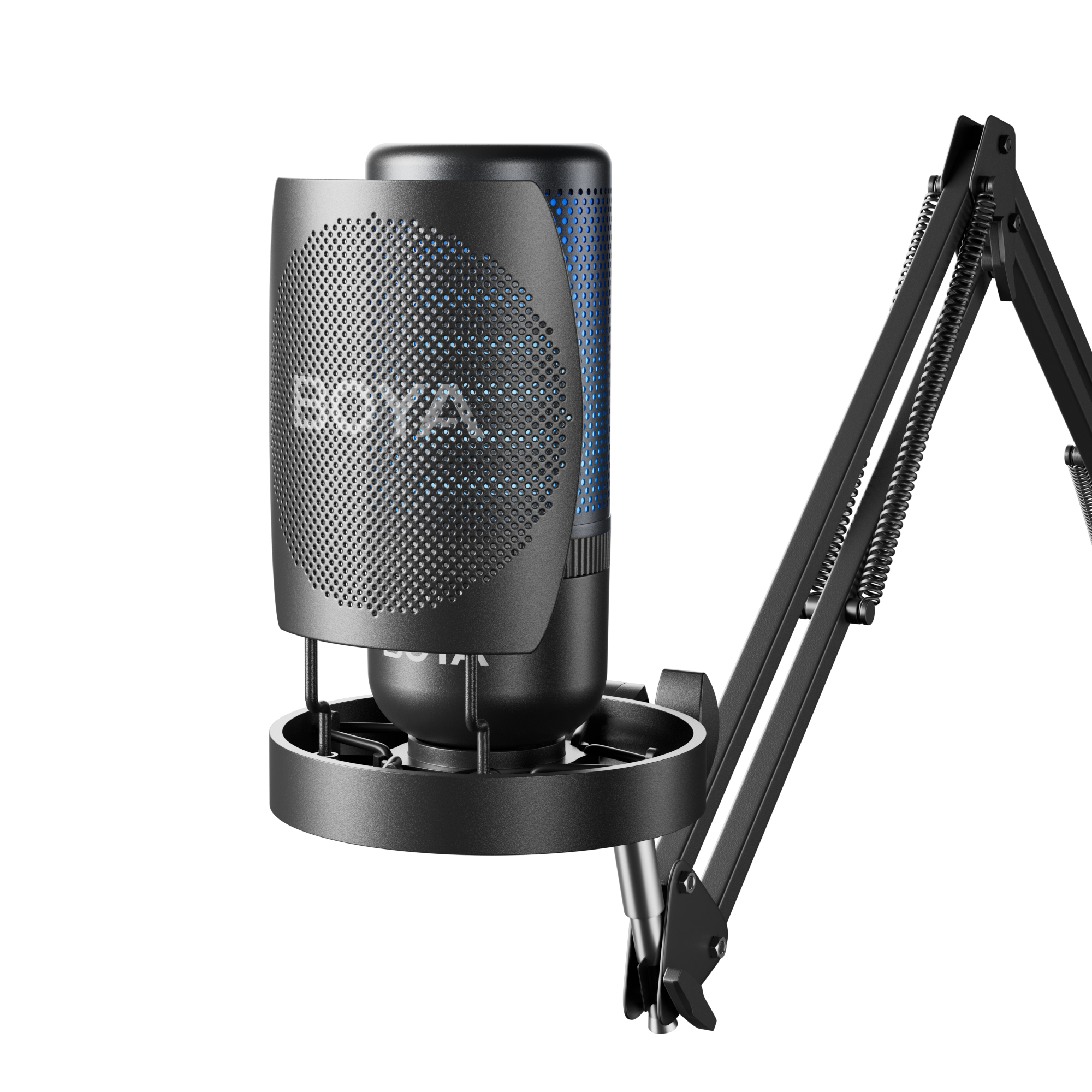 Мікрофон BOYA K3 для блогерів з RGB підсвічуванням та стійким пантографом (51002)