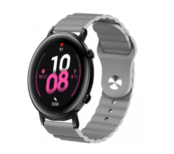 Ремінець силіконовий BeWatch для Mobvoi TicWatch Pro 3/Huawei Watch GT 2 46 мм/GT 2 Pro/Е 22 мм Wave Сірий (1020704) - фото 4 Ремінець силіконовий BeWatch для Mobvoi TicWatch Pro 3/Huawei Watch GT 2 46 мм/GT 2 Pro/Е 22 мм Wave Сірий (1020704) - фото 4