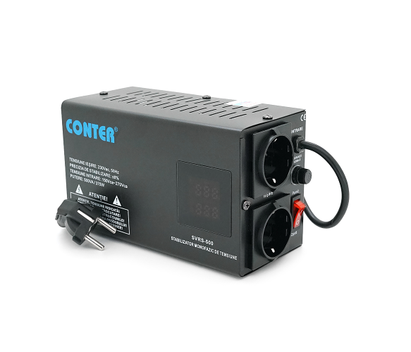 Стабилизатор напряжения релейный Conter СВРС-500 SVR-500VA/375W (36328024)