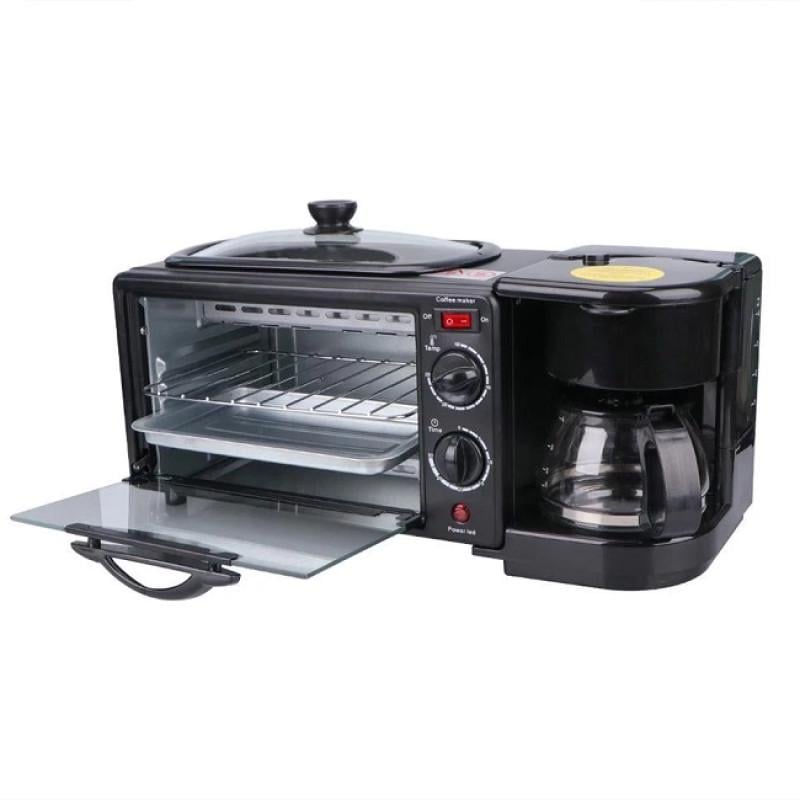 Электрическая печь Domotec MS-5308B с грилем и кофеваркой (9754)