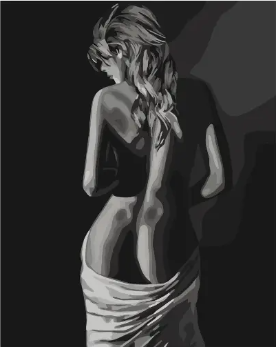 Картина по номерам Strateg без подрамника Таинственная женственность 40х50 см (DY011)