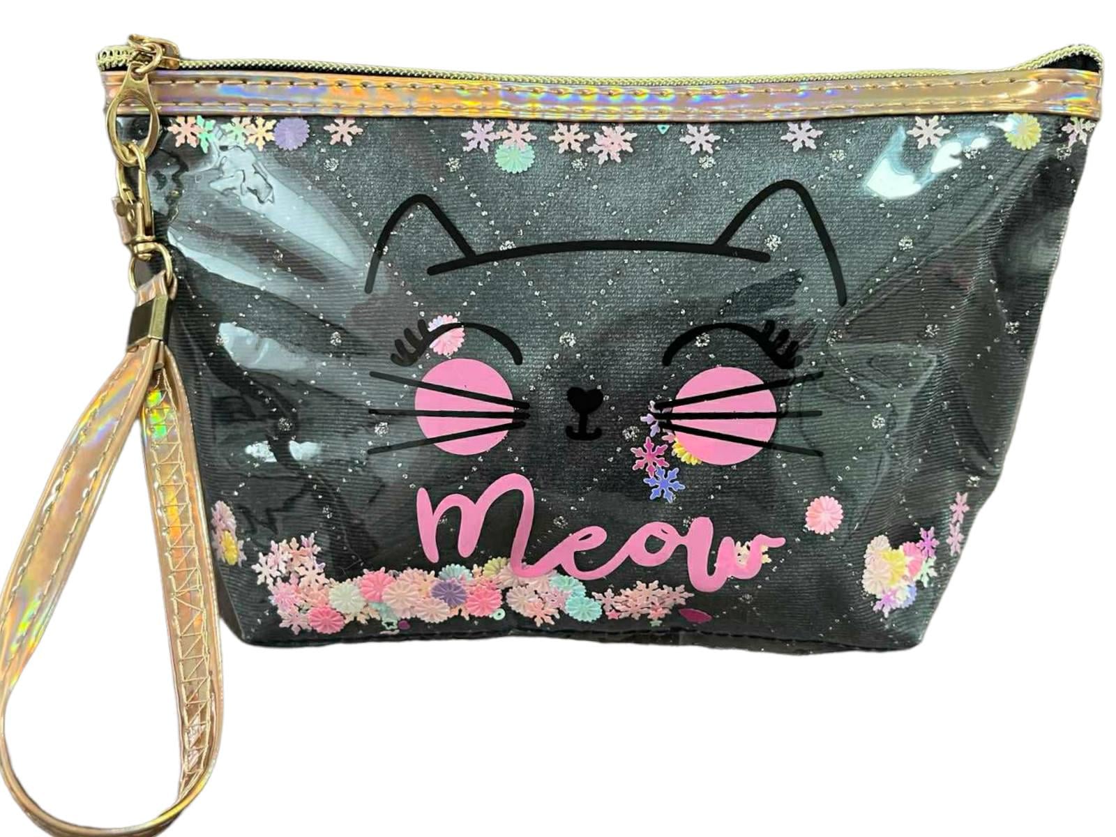 Женская косметика Meow АРТ 11653-2 бархатная 23х14х6 см Темно-серый (24423119)