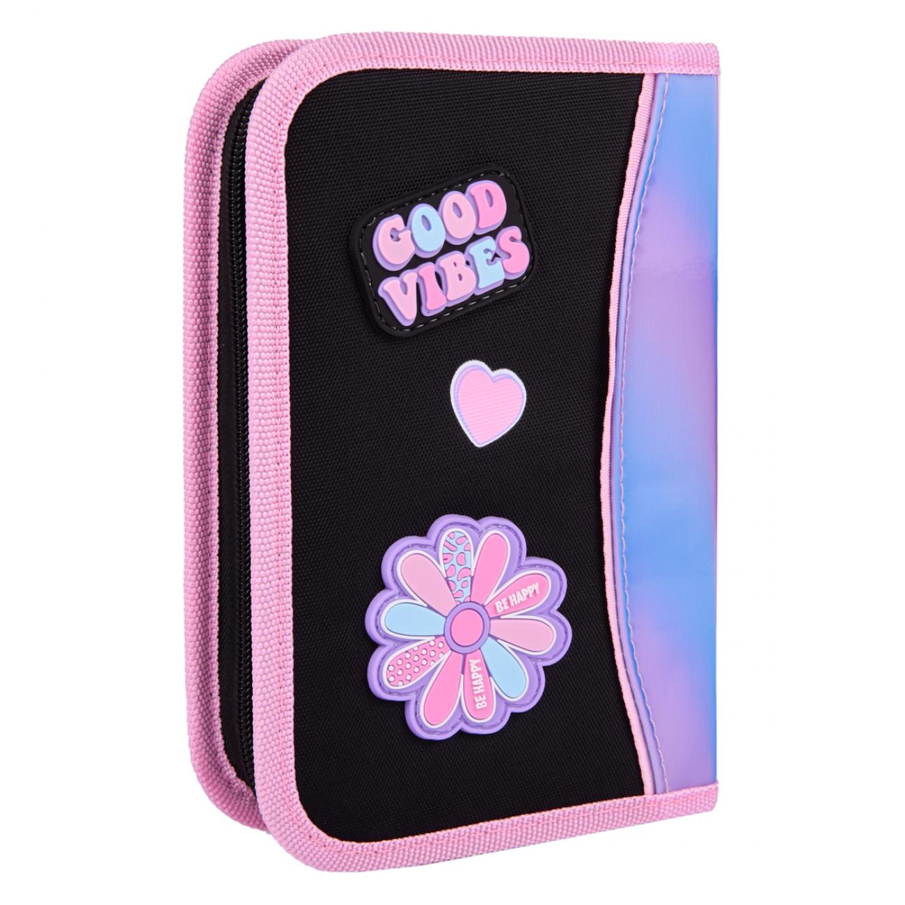 Пенал твердий одинарний без клапана YES Be Happy HP-02 (533648) - фото 2