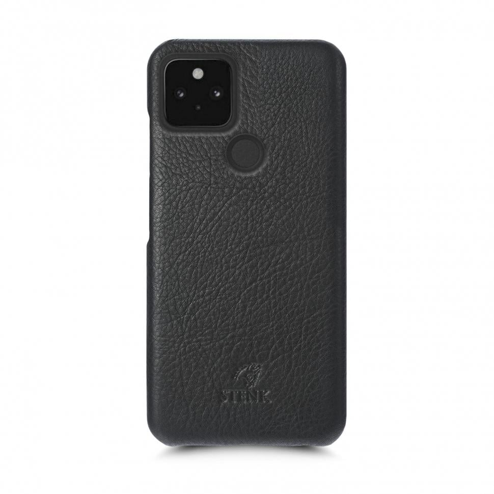 Кожаная накладка Stenk Cover для Google Pixel 5 Черный (69245)