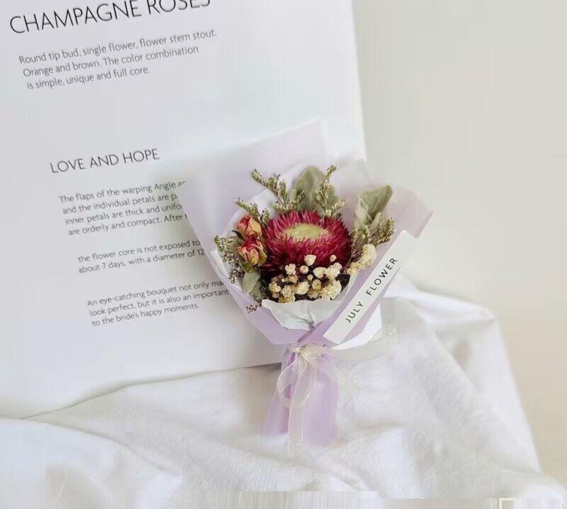 Букет міні з сухоцвітів Мікс квітів А19 для дому/авто/офісу (Е051606)