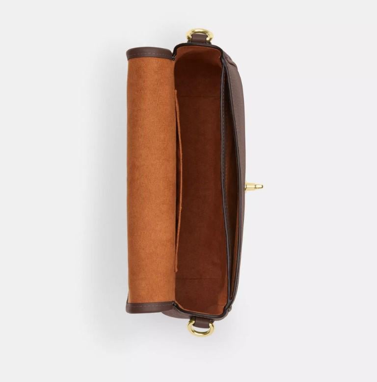 Сумка Coach Hadley Shoulder Bag pebbled leather/Gold/Dark Stone (b2410) - фото 4