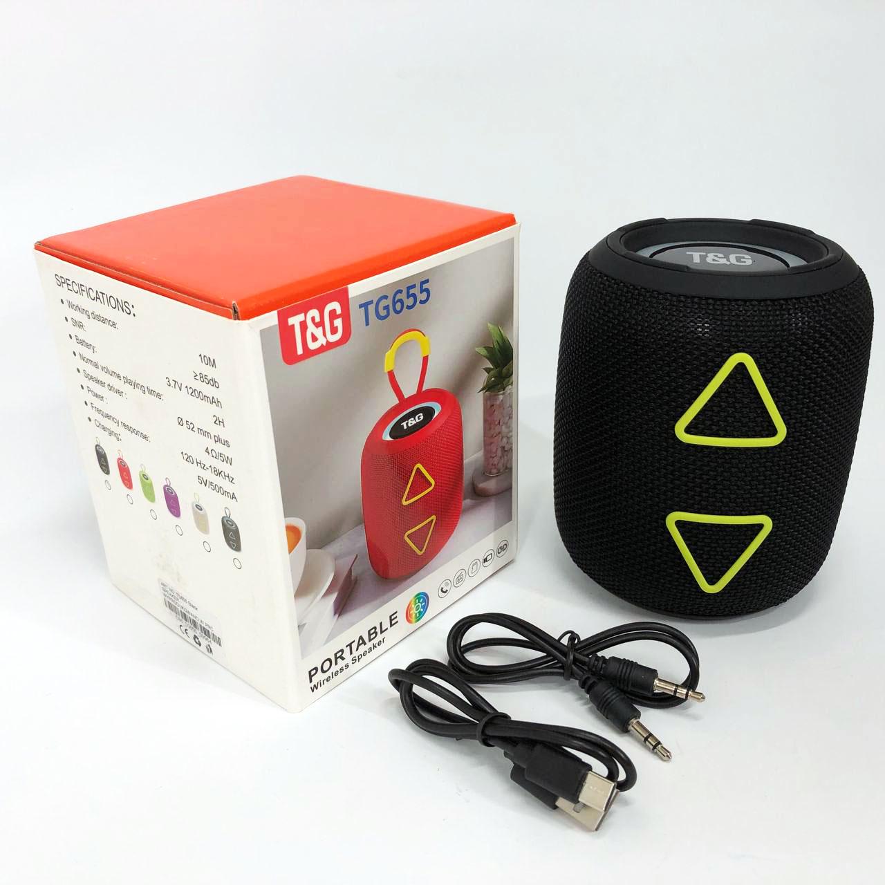 Колонка портативна з RGB підсвічуванням та ремінцем TG655 5W Чорний - фото 8 Колонка портативна з RGB підсвічуванням та ремінцем TG655 5W Чорний - фото 8