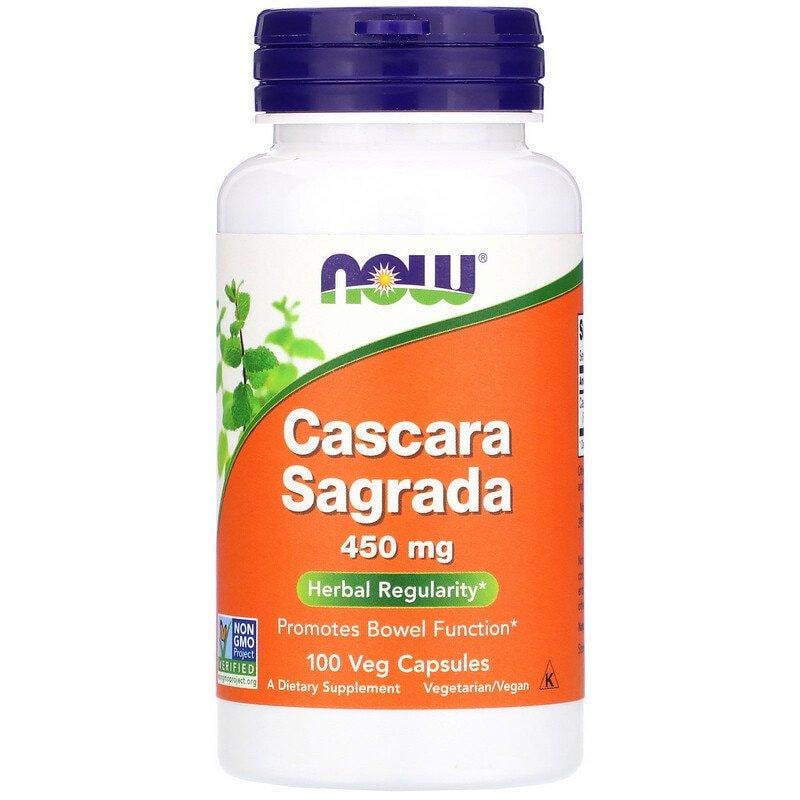 Крушина NOW Foods Cascara Sagrada 450 мг 100 капсул (947369483)