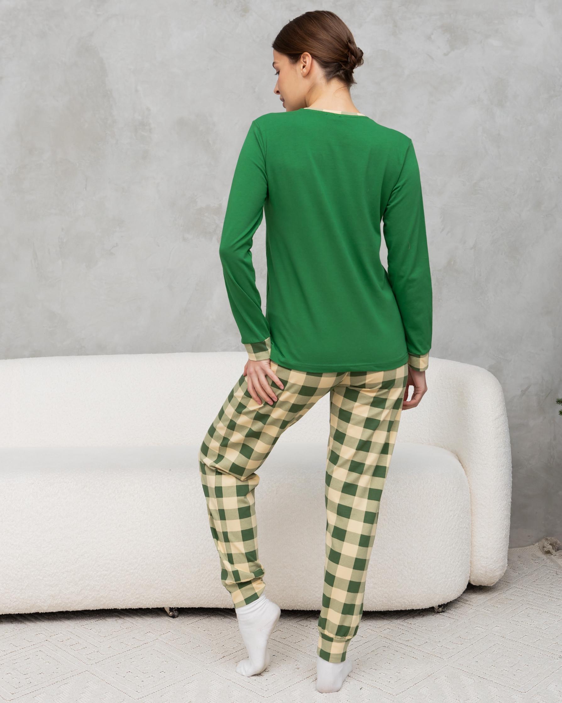 Пижама женская Nicoletta Пингвины хлопковая 96780k S Зеленый (96780) - фото 2