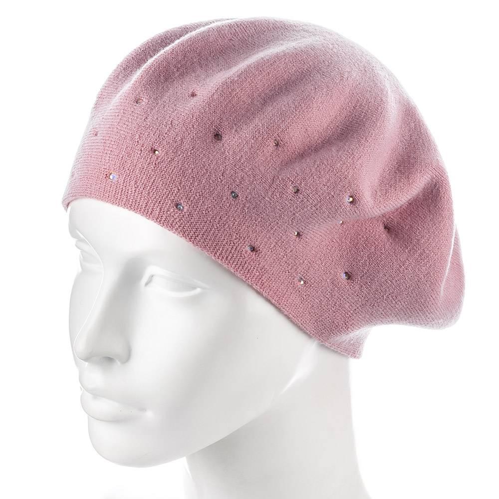 Берет женский со стразами Zolly ZH197 one size Пудровый (1464441318)