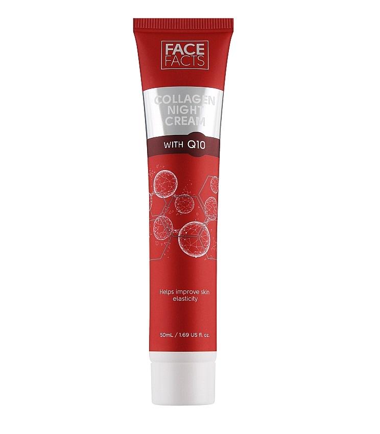 Крем для шкіри обличчя Face Facts Q10 нічний з колагеном та коензимом 50 мл (5031413919738)