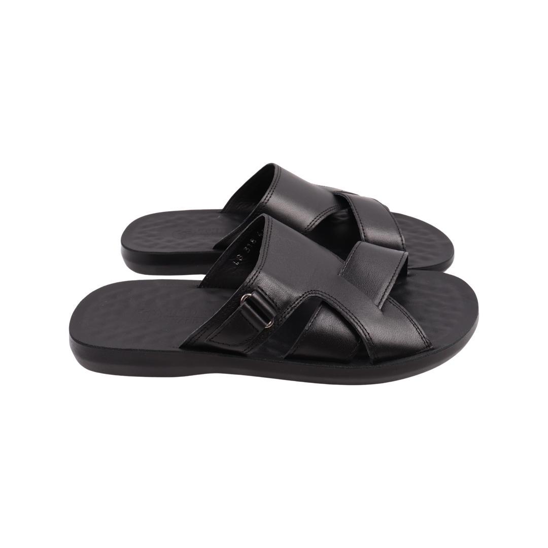 Шлепанцы мужские Tibet из кожи р. 41 Черный (127-22LSHC)