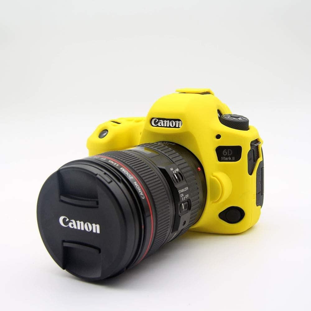 Чехол защитный силиконовый для фотоаппаратов Canon EOS 6D Mark II Желтый Чехол защитный силиконовый для фотоаппаратов Canon EOS 6D Mark II Желтый