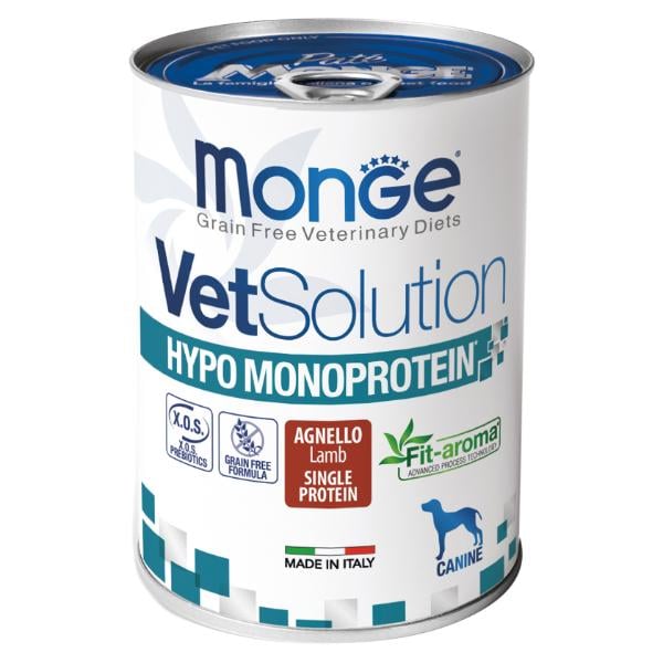 Корм для собак влажный Monge VetSolution Wet Hypo canine ягненок 400 г (000025759)