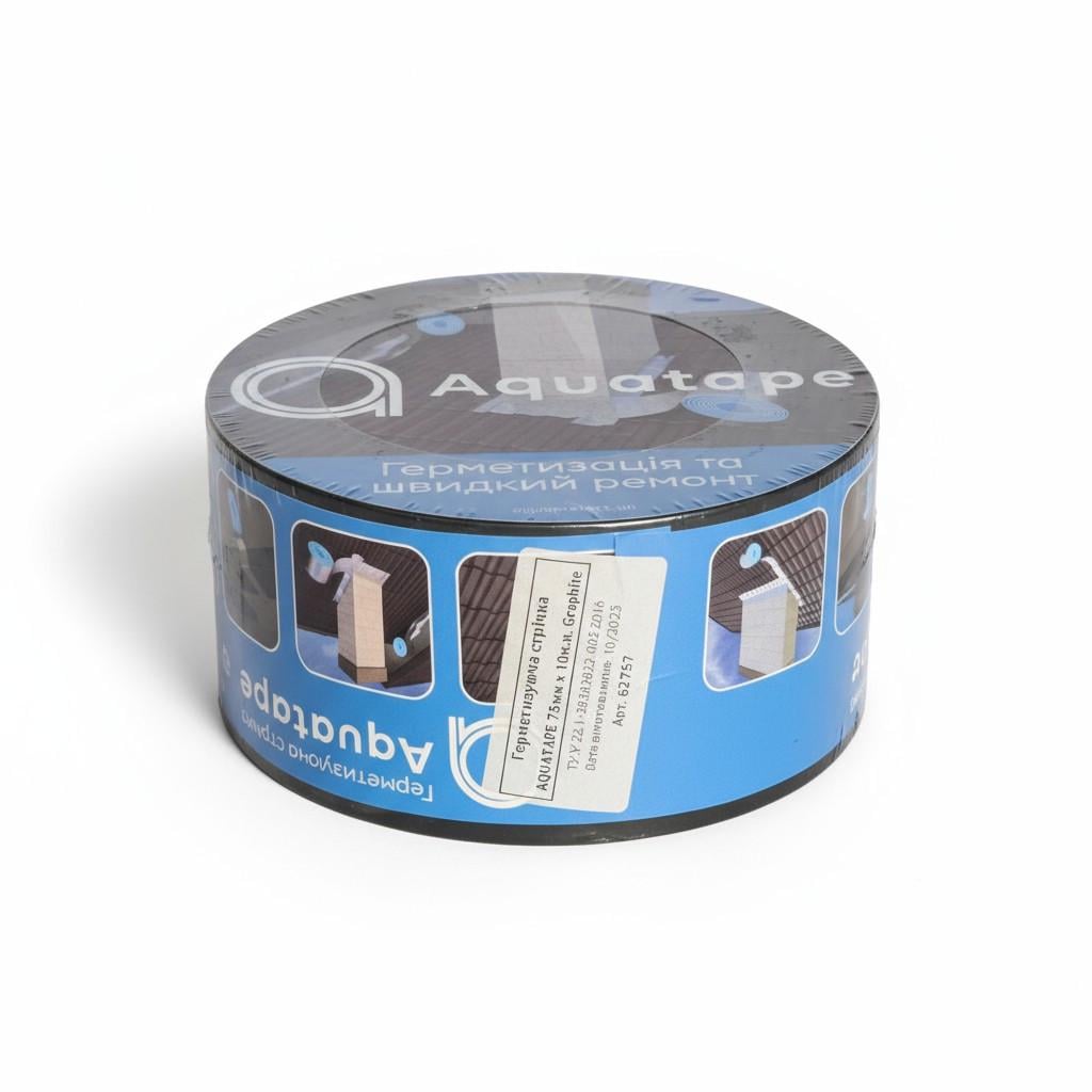 Лента битумная герметизирующая AQUATAPE 75х10 AIu Graphite (62757)