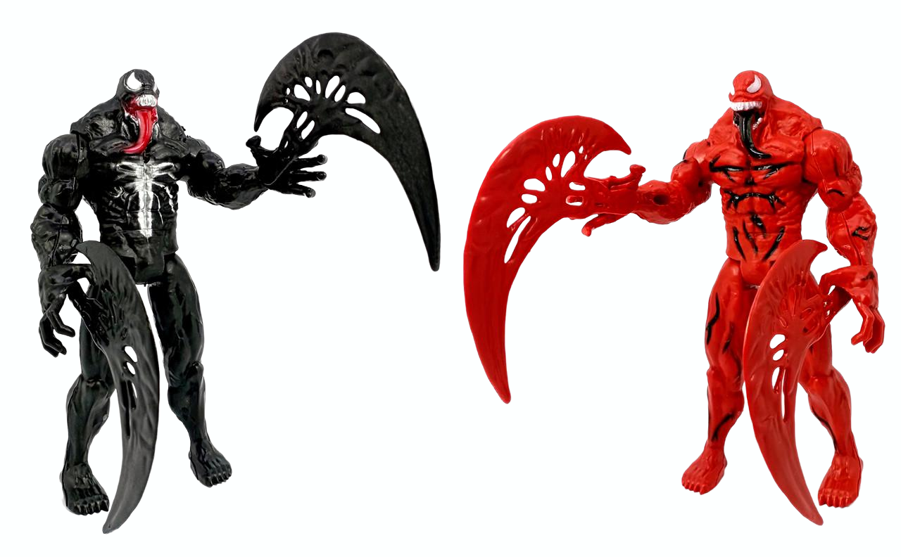 Набір фігурок Venom 2 зі світлом на грудях 15 см 2 шт. Black/Red