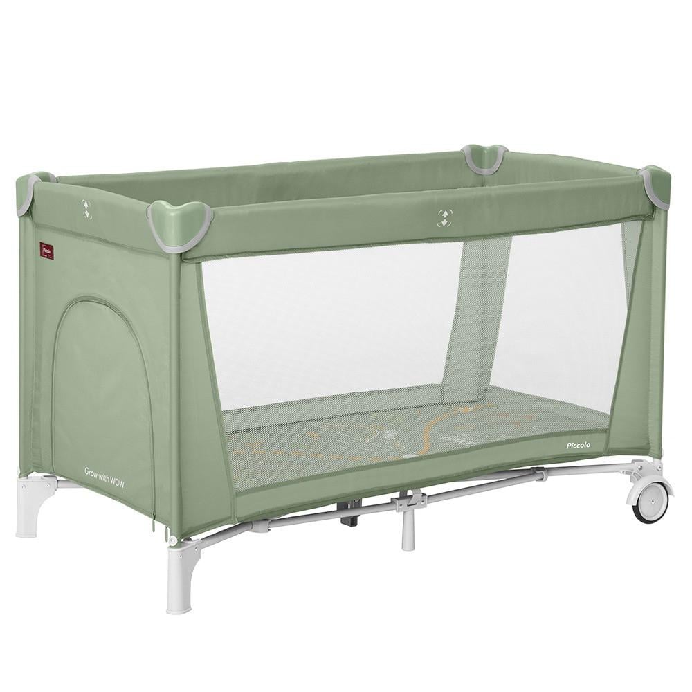 Манеж детский прямоугольный CARRELLO Piccolo CRL-18101 Mint Green текстильный с колесами 125х65х79 см Зеленый (150-7-CRL-18101 Mint Green)