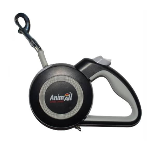 Поводок-рулетка AnimAll Reflector MS7110-3M S до 15 кг 3 м Серый/Черный (4820224500553)