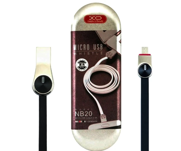 Кабель Data XO NB-20 Micro USB 2,4A 1 м Черный - фото 1