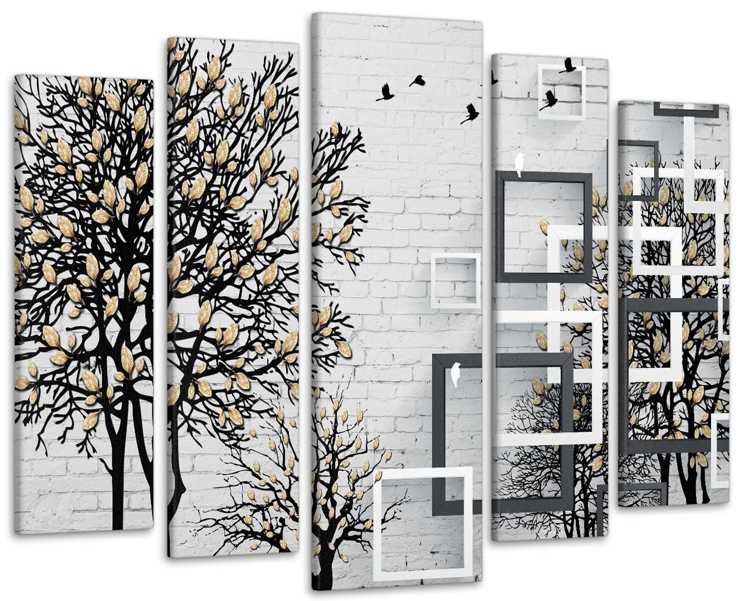 Картина модульна Абстракція Дерева 115х170 см (Art-429_5)