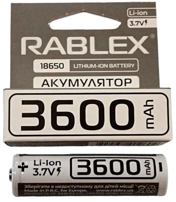 Акумулятор літій-іонний Rablex 3600 mAh 18650 3,7 V (1958511640)