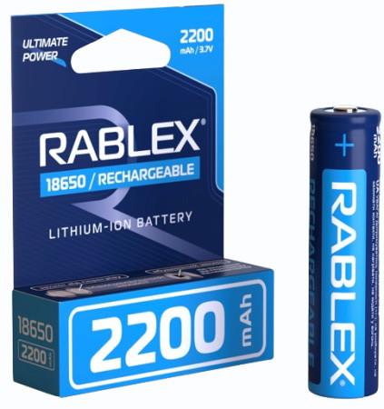 Аккумулятор Rablex Li-ion 18650 2200 mAh 3,7 V с защитой Синий (2255693960)