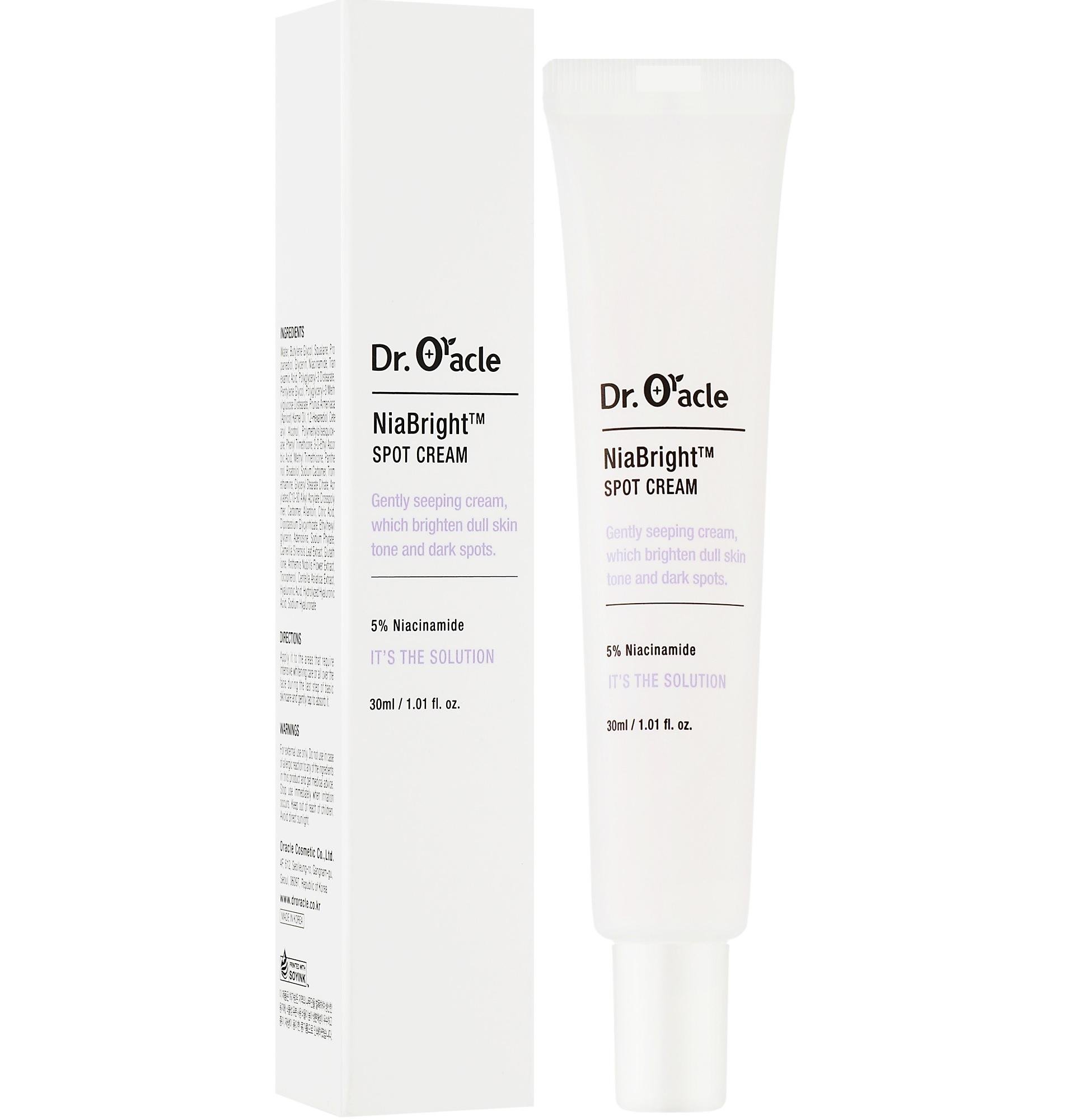 Крем против пигментации отбеливающий локальный Dr. Oracle Nia Bright Spot Cream 30 мл (8809408732108)