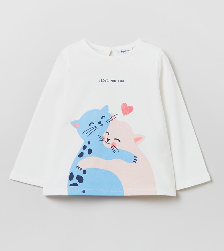 Лонгслив детский для девочки OVS 98 см Белый (0022)