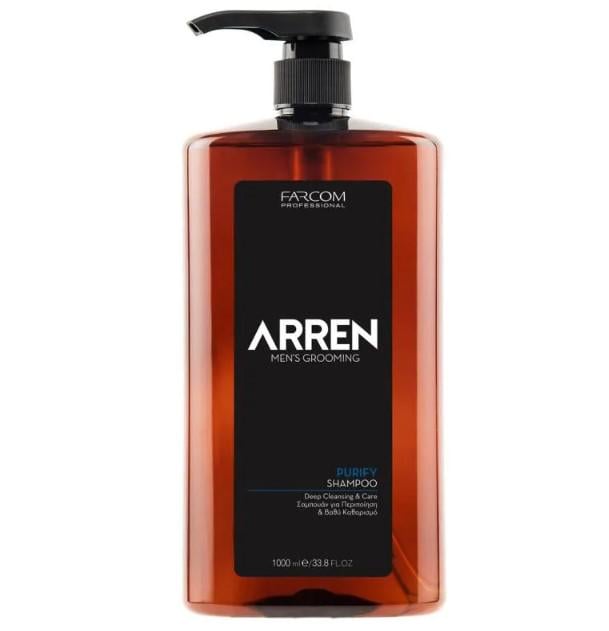 Шампунь для мужчин глубокая очистка и уход FARCOM Arren Grooming Purify Shampoo 1000 мл Шампунь для мужчин глубокая очистка и уход FARCOM Arren Grooming Purify Shampoo 1000 мл