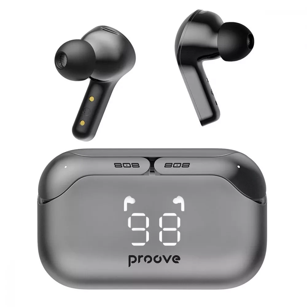Наушники беспроводные Proove 808 Power TWS Grey Наушники беспроводные Proove 808 Power TWS Grey