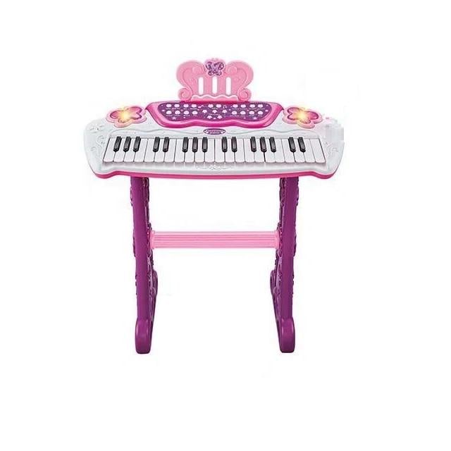 Детское пианино Electronic Piano 12 функций/микрофон/подсветка/запись звука/звуковые эффекты/стул Purple (144982)