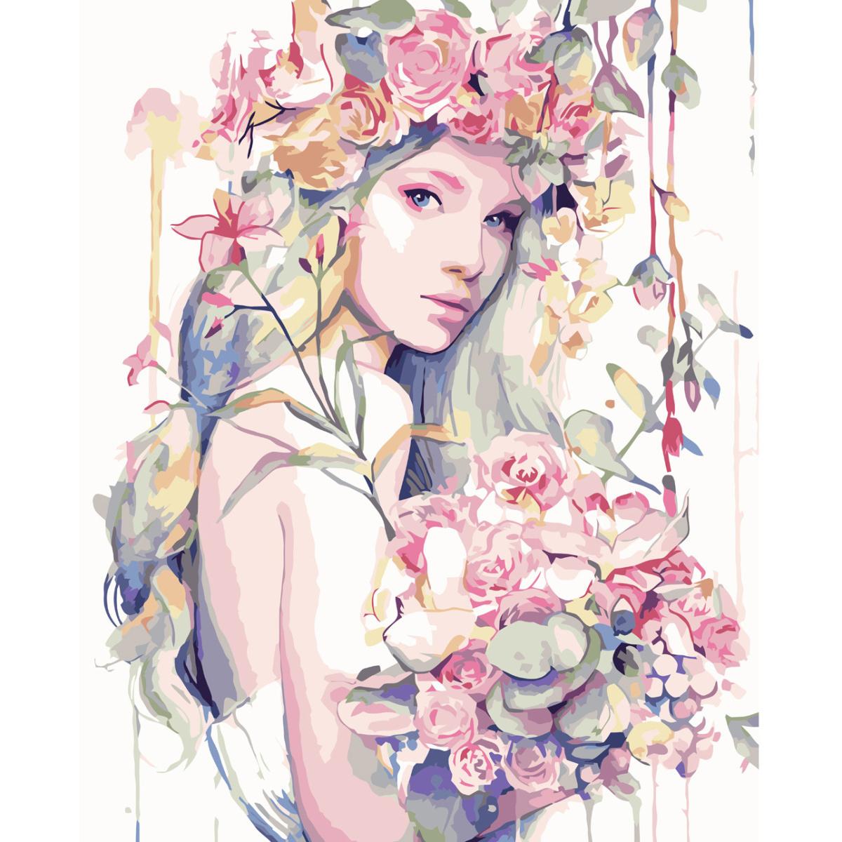 Картина по номерам Strateg Взгляд везде цветов 40x50 см (VA-3674)