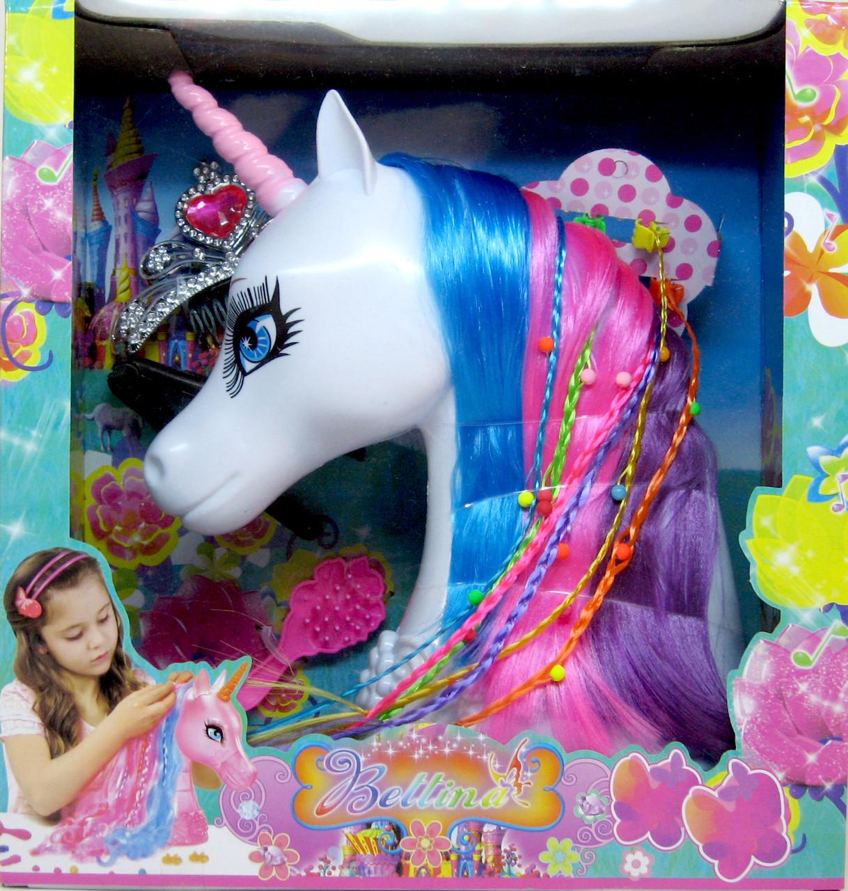 Голова для создания причесок 68153 лошадка Единорог