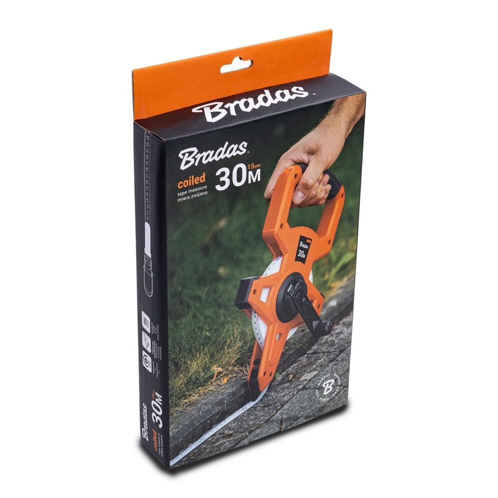 Рулетка вимірювальна fiberglass швидка DIY-MH12-03015F/CB 30 м - фото 3