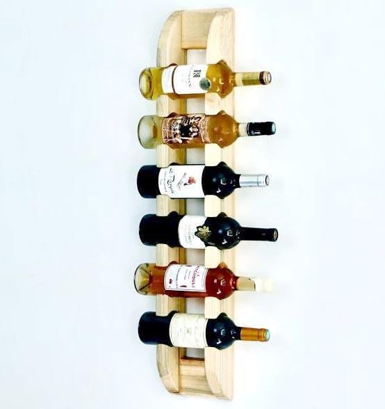 Полка для вина настенная из дерева Сапоро Бланже (ПНК-003301)