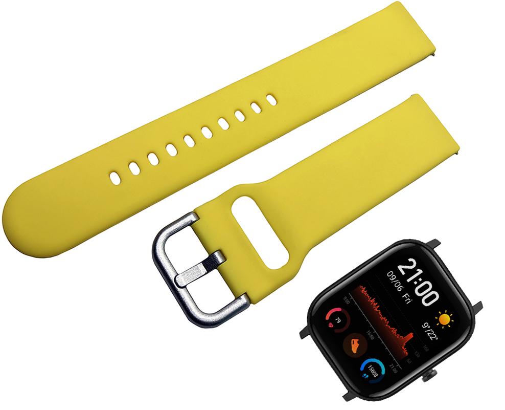 Ремешок Matte Style для Amazfit GTS 20 мм Yellow (19771) - фото 2 Ремешок Matte Style для Amazfit GTS 20 мм Yellow (19771) - фото 2