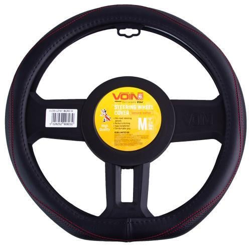 Чехол для руля VLOD-LF2161 BK R M БО один шов кожа flat Черный (2278457121)