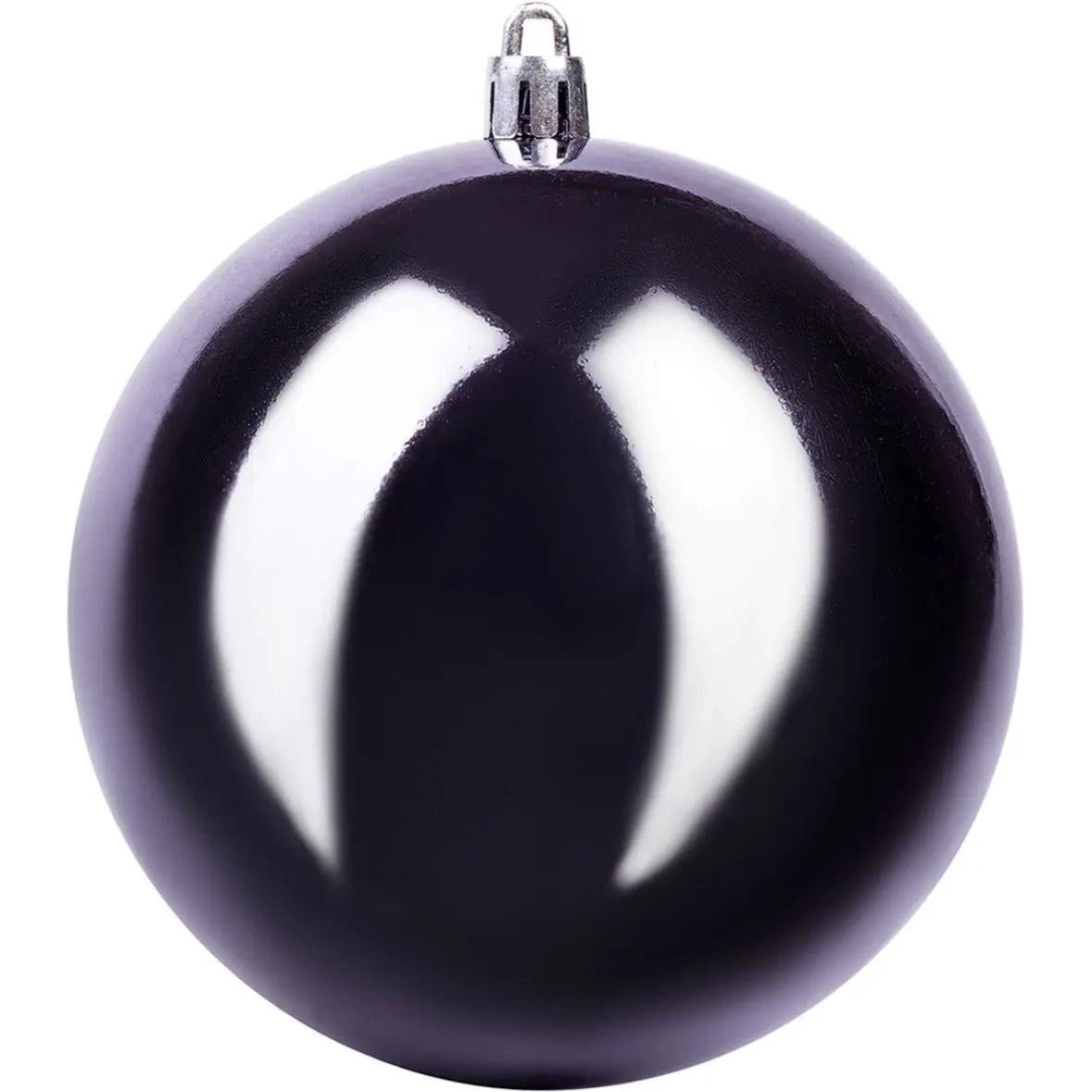 Шар новогодний Шарик 10 см Черно-фиолетовый (TY-5-R-268)