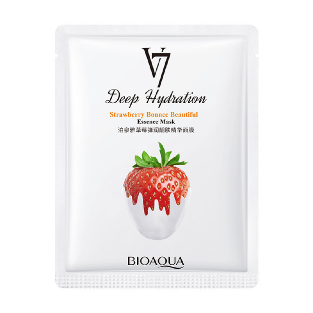 Маска тканинна вітамінна Bioaqua Toning Youth Mask V7 Strawberry 30 г (11000900)