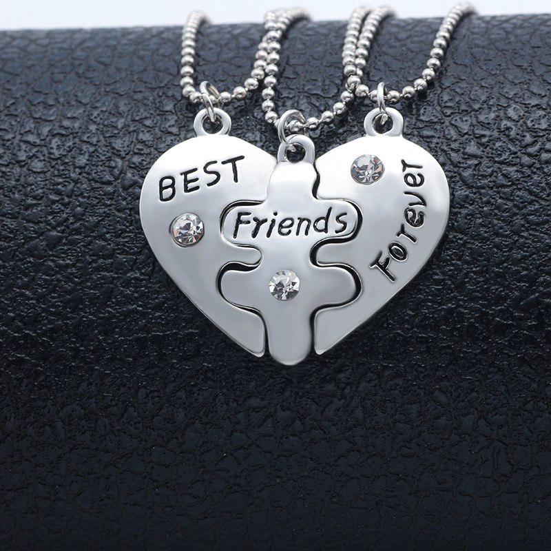 Кулон Best Friends Forever 3 кулони 3 ланцюжки (28016) - фото 8 Кулон Best Friends Forever 3 кулони 3 ланцюжки (28016) - фото 8