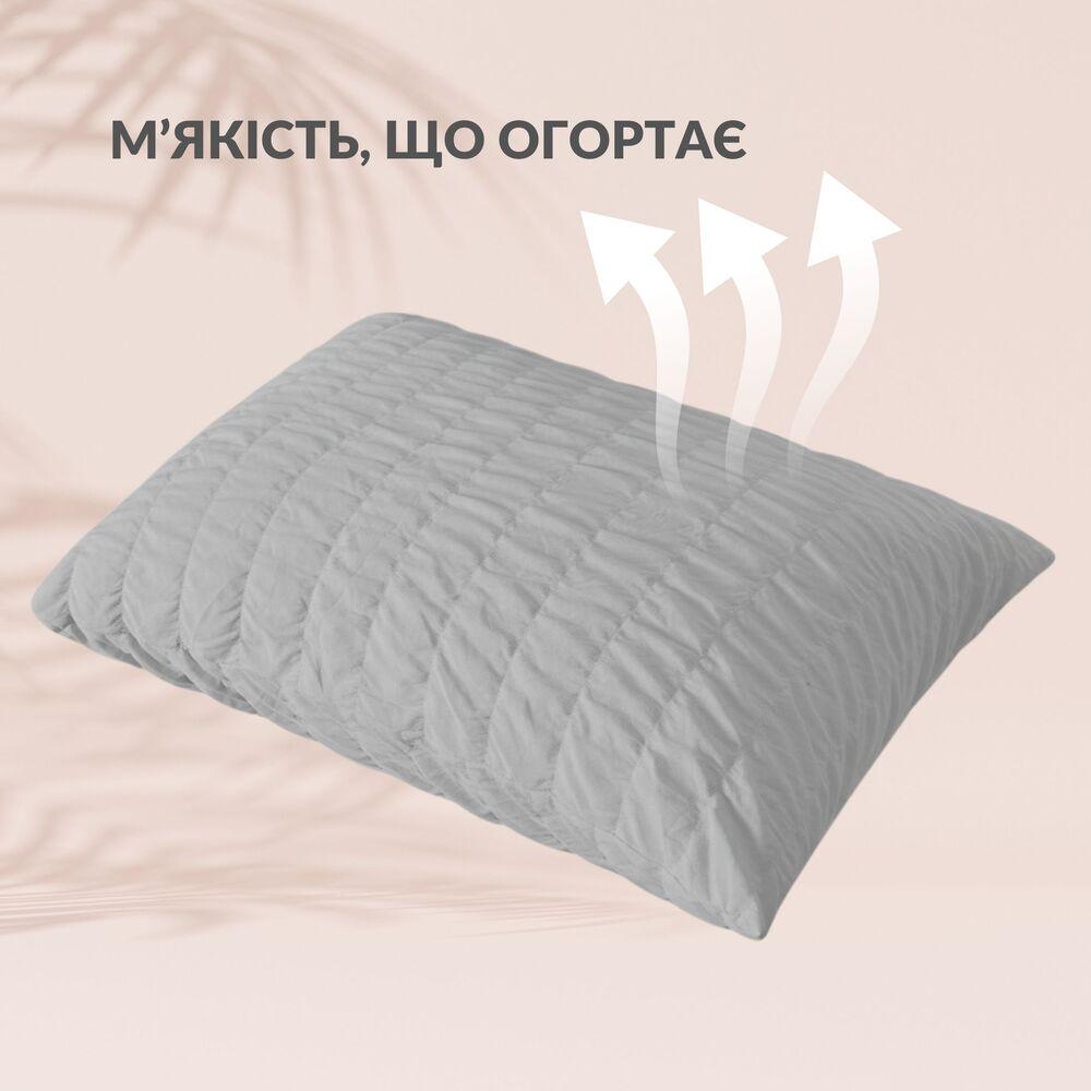 Комплект постельного белья евро IDEIA Cloud Dream жатка подарочная упаковка Серый/Бежевый (27070) - фото 10