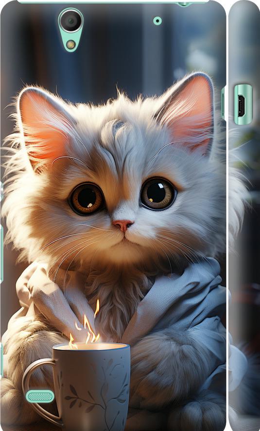 Чехол на Sony Xperia C4 E5333 White cat (5646m-295-42517)