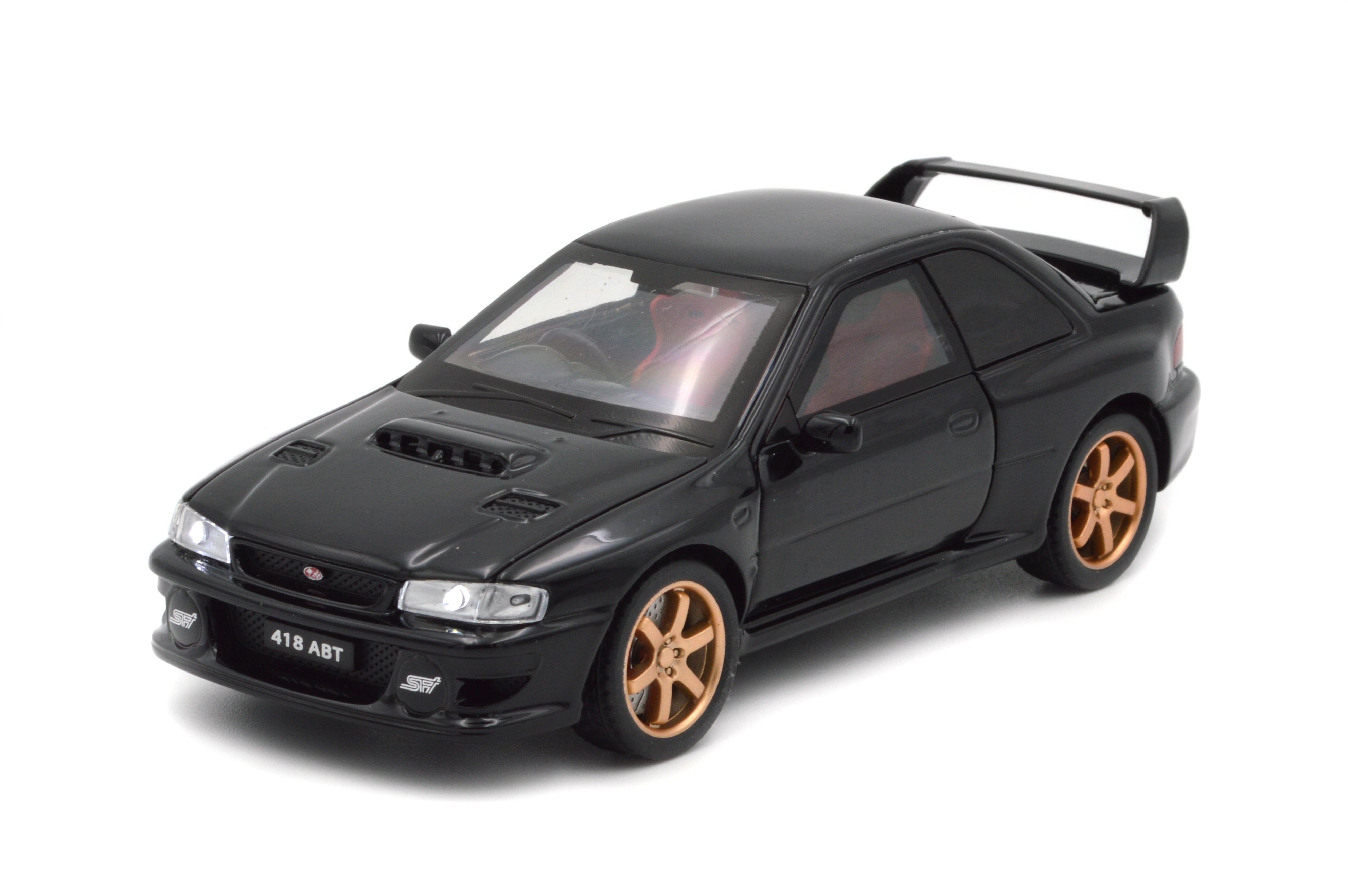 Игрушечная машинка металлическая Subaru Impreza WRX STI 1:32 свет/звук/инерция/открывающиеся двери (30718B)
